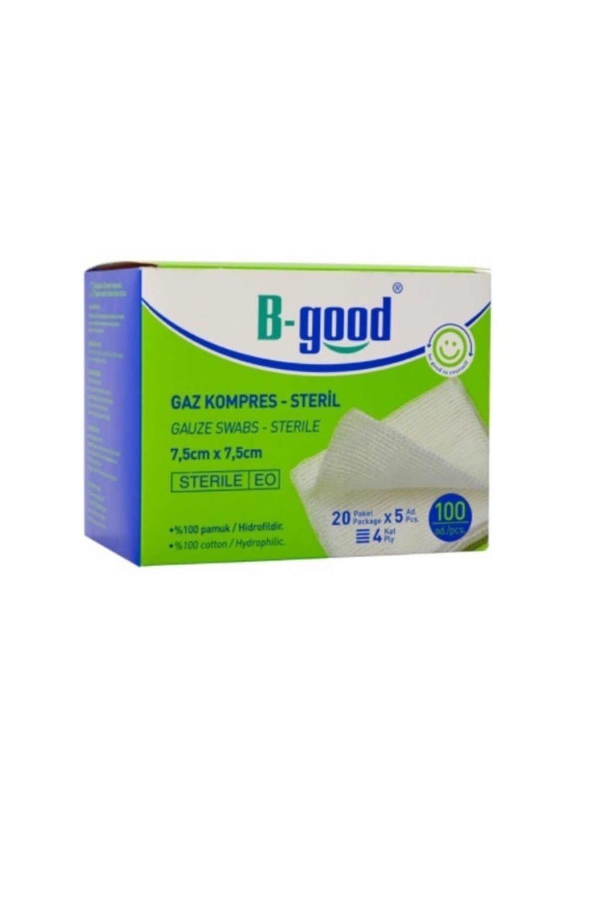 B-GOOD GAZ KOMPRES 7,5 X 7,5 CM 100'LÜ