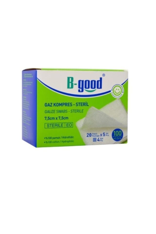B-GOOD GAZ KOMPRES 7,5 X 7,5 CM 100'LÜ