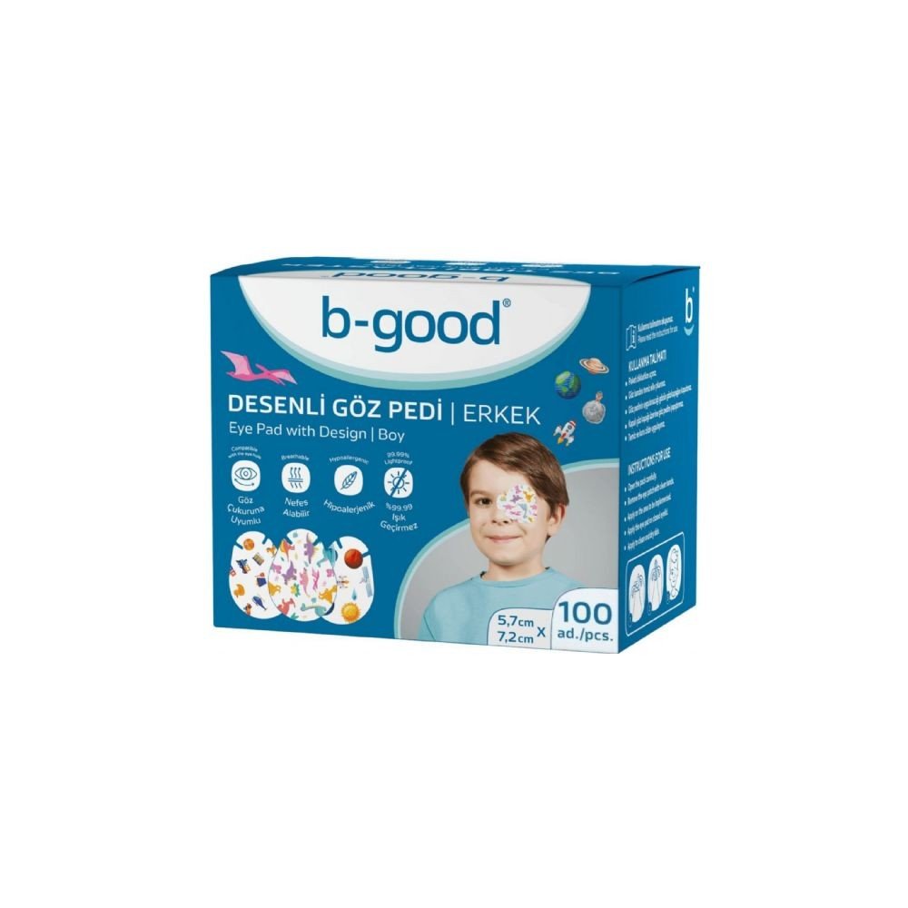 B-GOOD GÖZ PEDİ DESENLİ ERKEK 5,7 X 7,2 CM - 100'LÜ