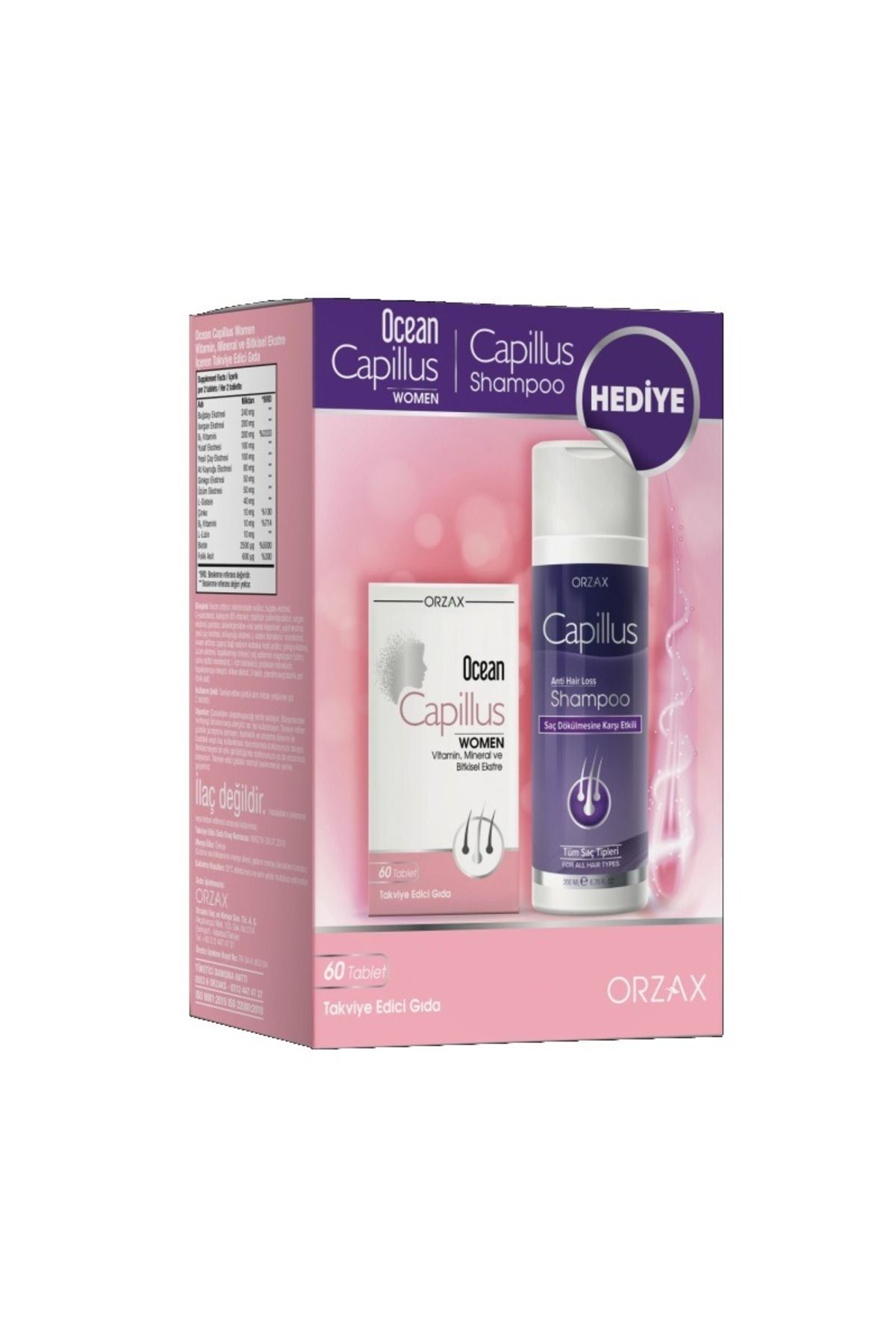 OCEAN CAPİLLUS WOMAN 60 TABLET + CAPİLLUS ŞAMPUAN 200 ML HEDİYELİ