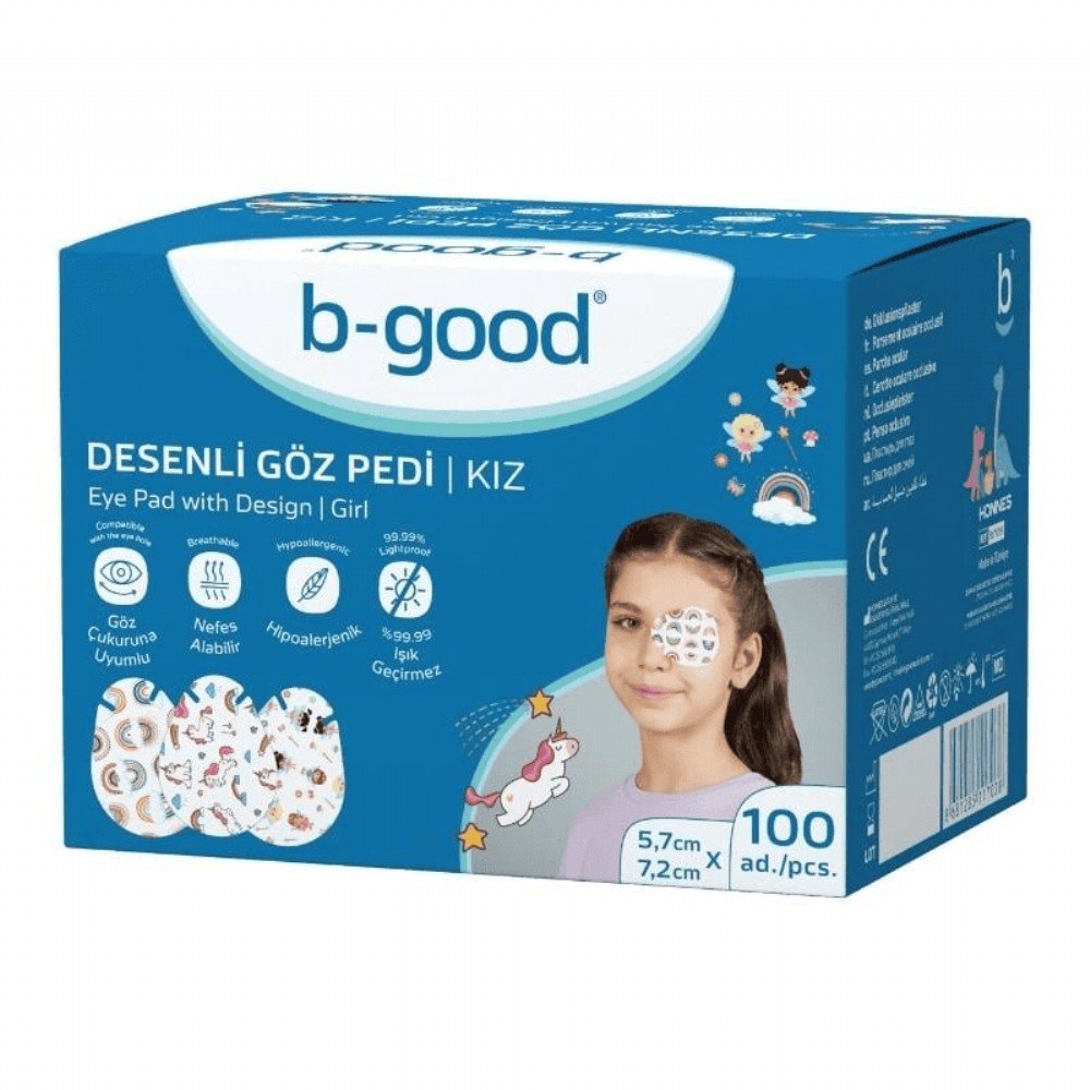 B-GOOD GÖZ PEDİ DESENLİ KIZ 5,7 X 7,2 CM - 100'LÜ