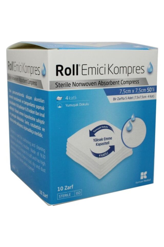 ROLL EMİCİ KOMPRES 7.5x7.5 - 50li