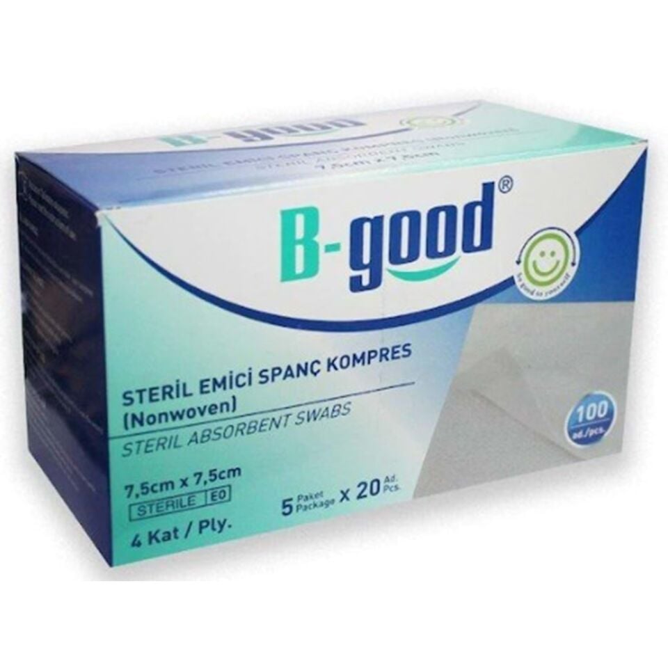 B-GOOD NONWOVEN GAZ KOMPRES 7,5 X 7,5 CM 100'LÜ