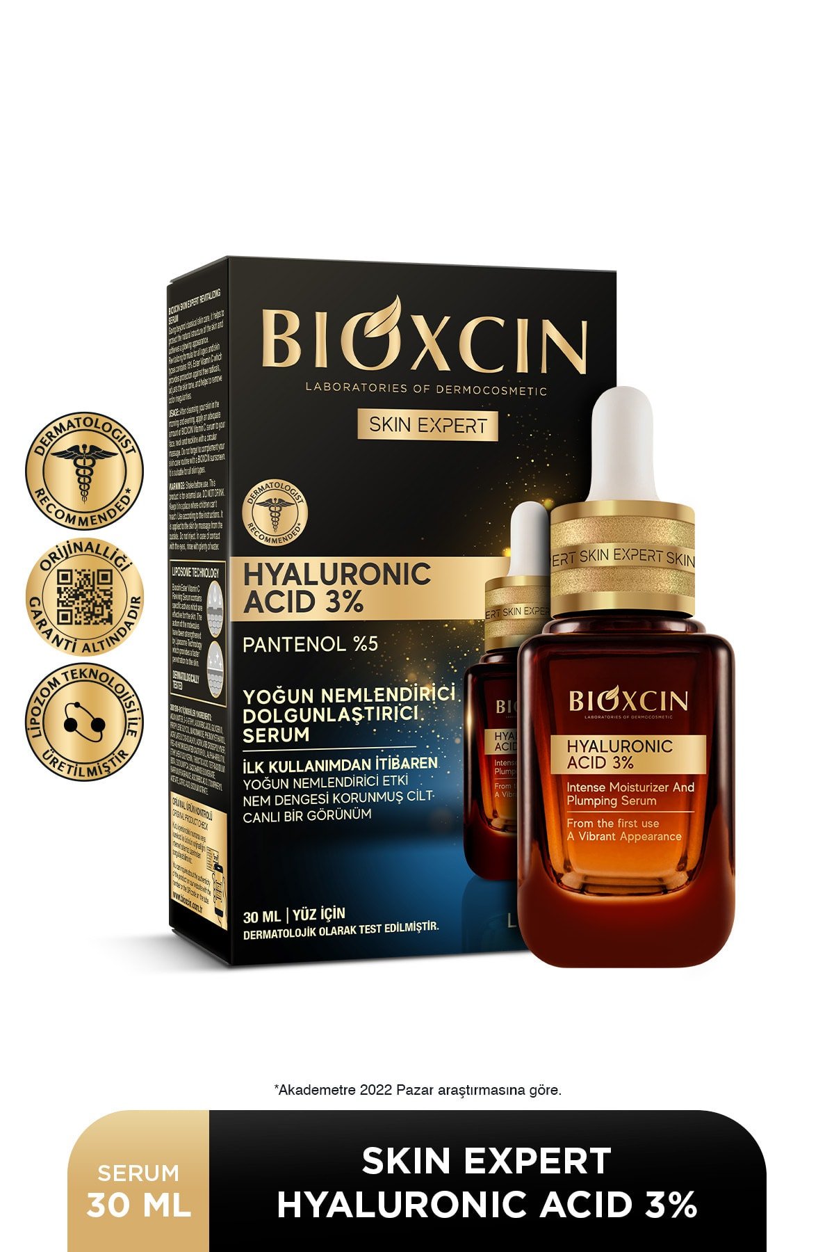 BİOXCİN HYALURONİC ACİD %3 YOĞUN NEMLENDİRİCİ DOLGUNLAŞTIRICI SERUM 30 ML