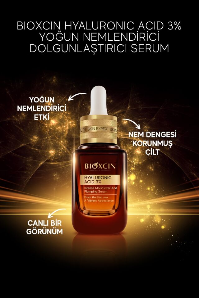 BİOXCİN HYALURONİC ACİD %3 YOĞUN NEMLENDİRİCİ DOLGUNLAŞTIRICI SERUM 30 ML