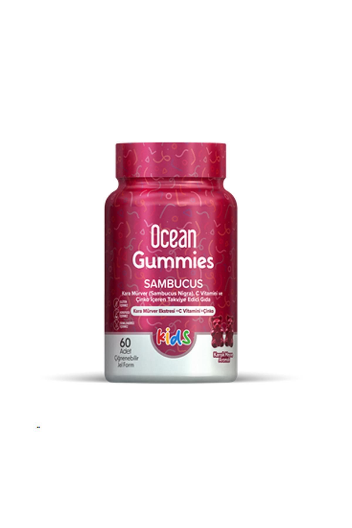 OCEAN GUMMIES SAMBUCUS KIDS ÇİĞNENEBİLİR JEL FORM 60 ADET