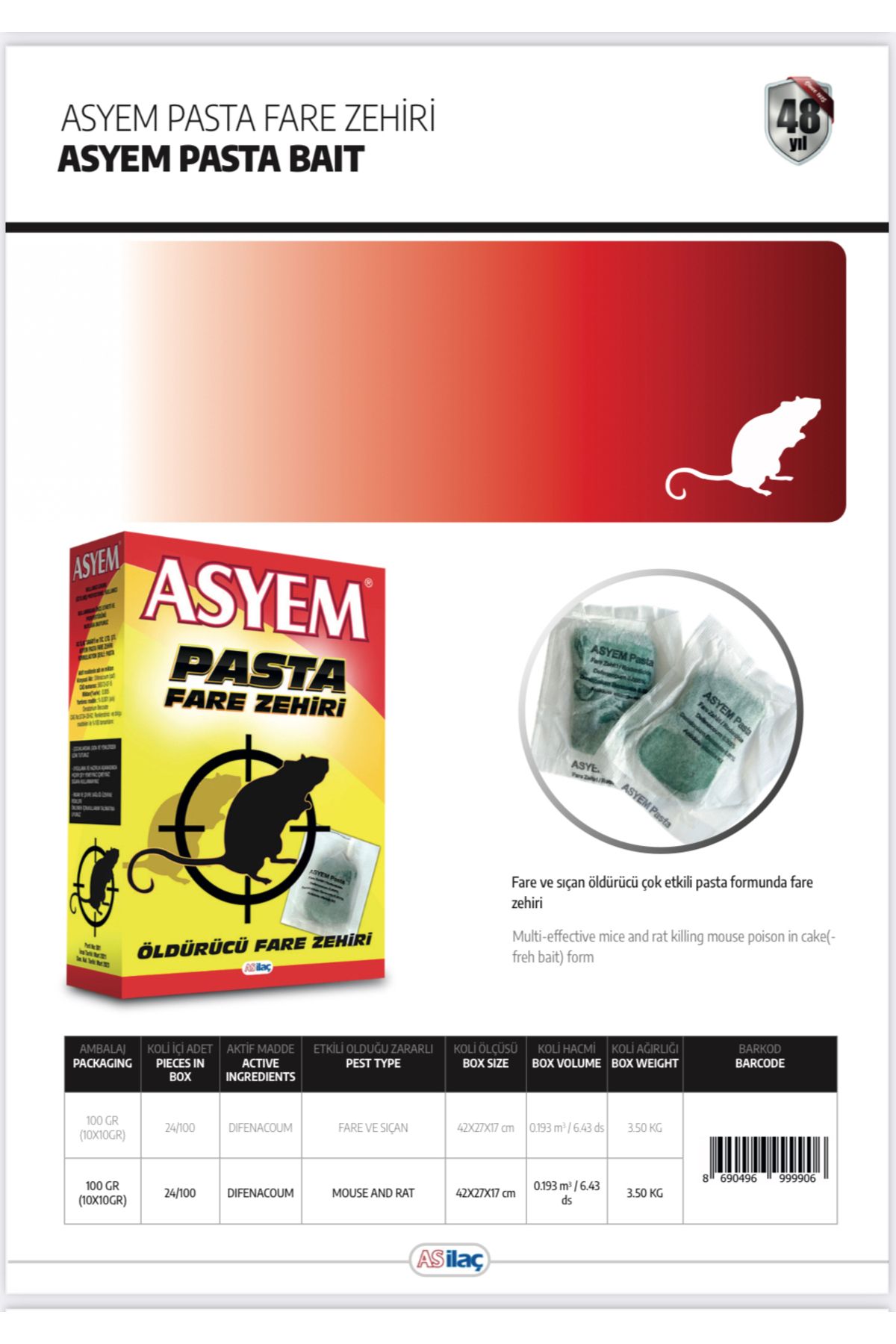 ASYEM FARE PASTASI 100 GR