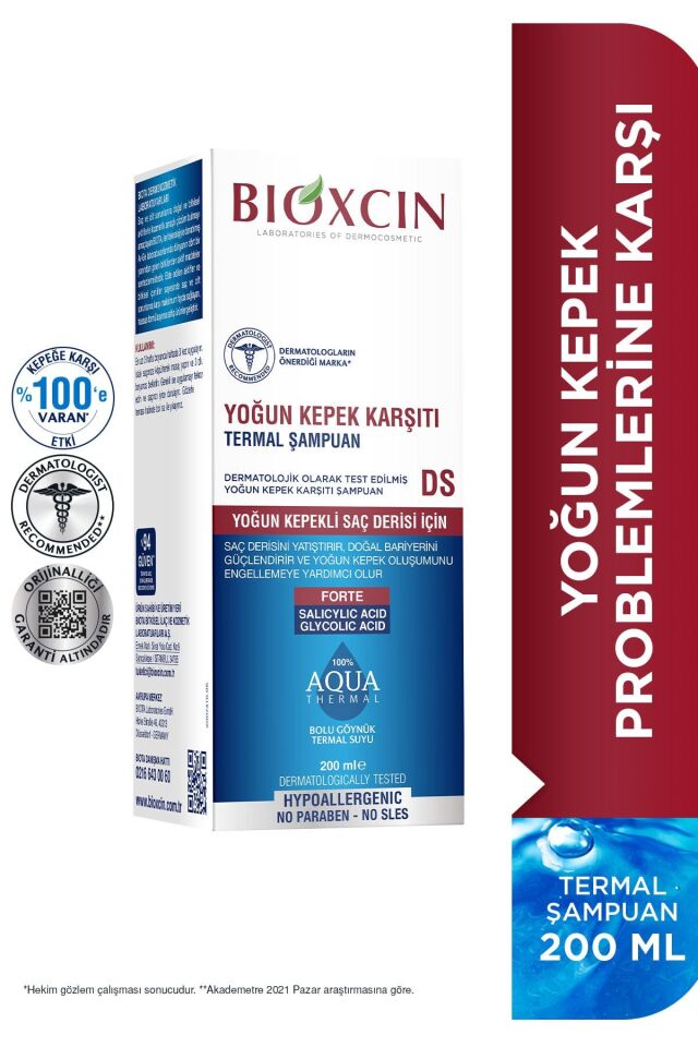 BIOXCIN ŞAMPUAN AQUATHERMAL DS YOĞUN KEPEK KARŞITI 200ML