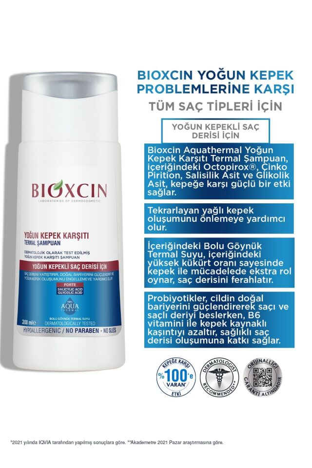 BIOXCIN ŞAMPUAN AQUATHERMAL DS YOĞUN KEPEK KARŞITI 200ML
