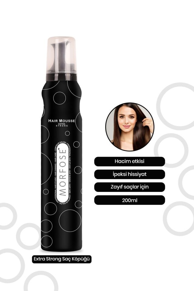 MORFOSE N.G. SAÇ KÖPÜĞÜ EXTRA STRONG SİYAH 200 ML