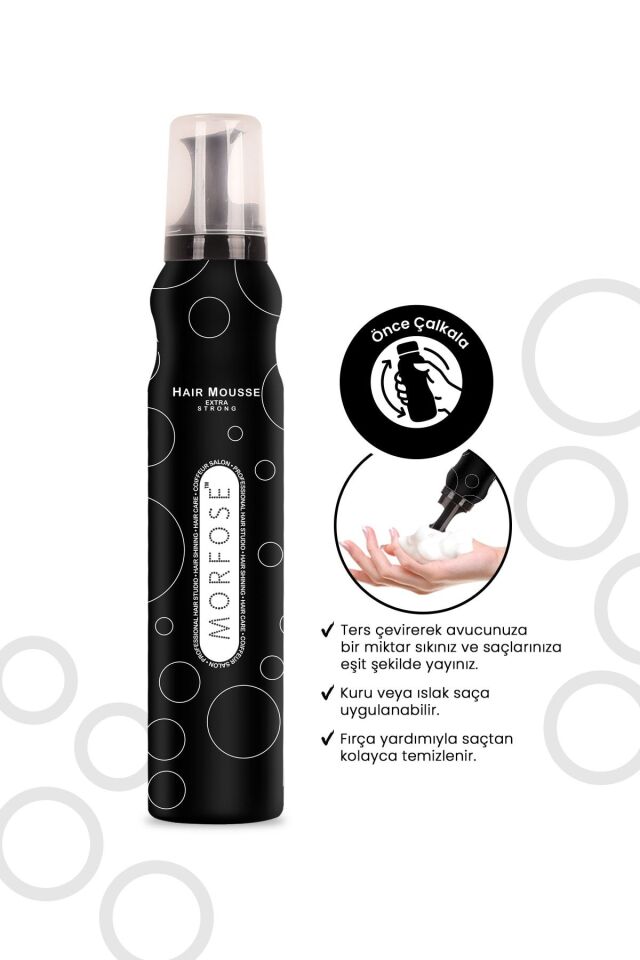 MORFOSE N.G. SAÇ KÖPÜĞÜ EXTRA STRONG SİYAH 200 ML