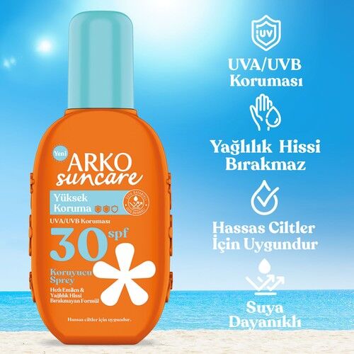 ARKO SUN CARE YÜKSEK KORUMA SPF30+ KORUYUCU SPREY 200 ML