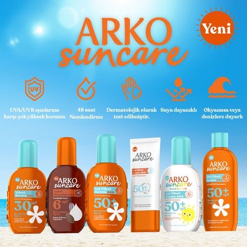 ARKO SUN CARE YÜKSEK KORUMA SPF30+ KORUYUCU SPREY 200 ML