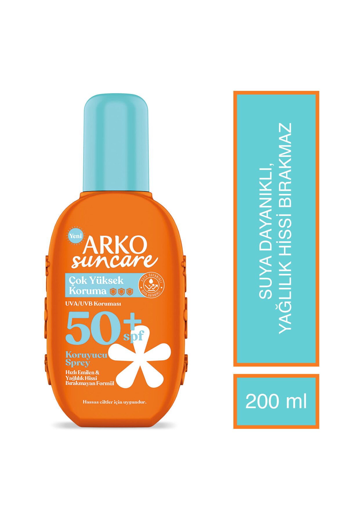 ARKO SUN CARE ÇOK YÜKSEK KORUMA SPF50+ KORUYUCU SPREY KREM 200 ML