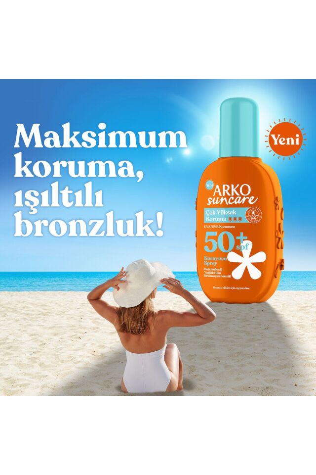 ARKO SUN CARE ÇOK YÜKSEK KORUMA SPF50+ KORUYUCU SPREY KREM 200 ML