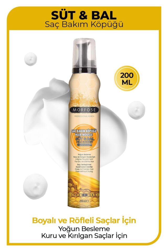 MORFOSE  SAÇ KÖPÜĞÜ SÜT BAL 200 ML