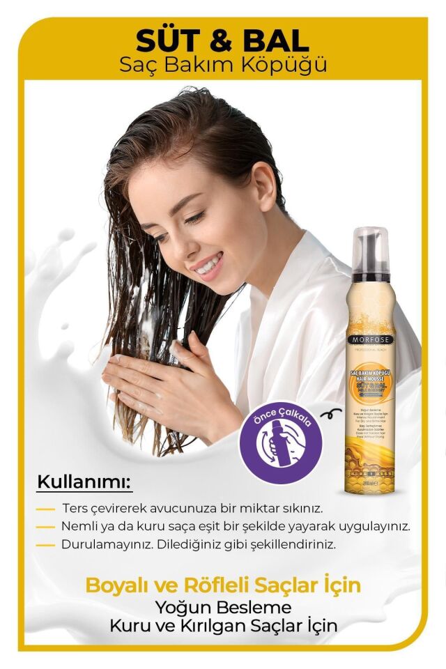 MORFOSE  SAÇ KÖPÜĞÜ SÜT BAL 200 ML