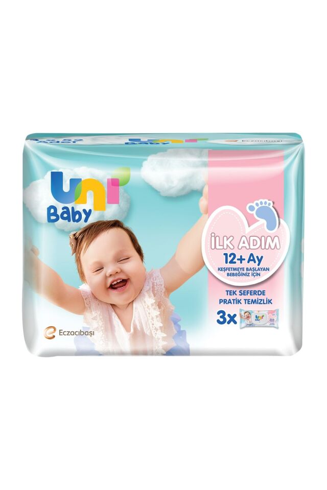 UNI BABY İLK ADIM 3LÜ ISLAK MENDİL (12+AY)
