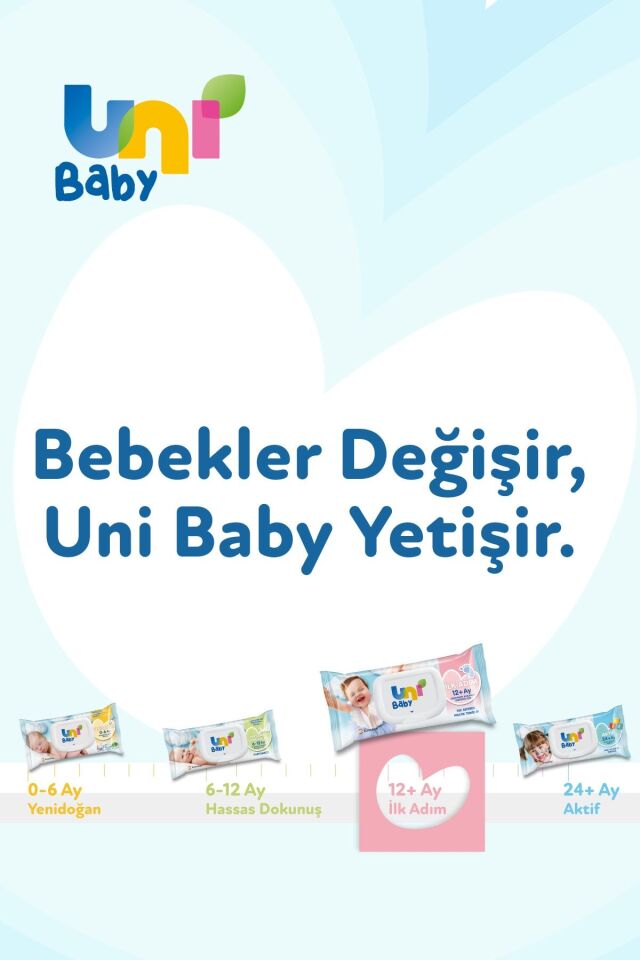 UNI BABY İLK ADIM 3LÜ ISLAK MENDİL (12+AY)