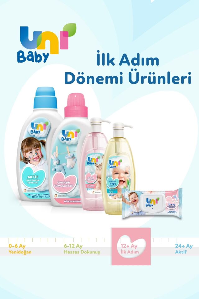 UNI BABY İLK ADIM 3LÜ ISLAK MENDİL (12+AY)