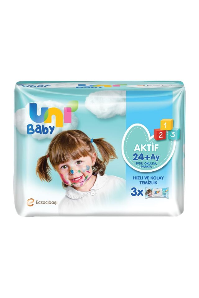 UNI BABY ISLAK MENDİL AKTİF 3 LÜ