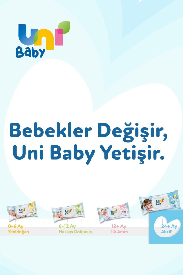 UNI BABY ISLAK MENDİL AKTİF 3 LÜ
