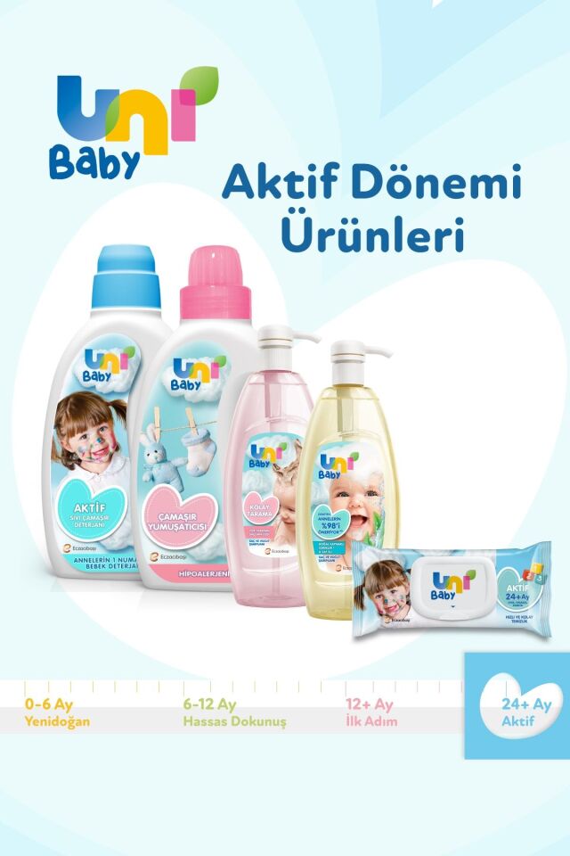 UNI BABY ISLAK MENDİL AKTİF 3 LÜ