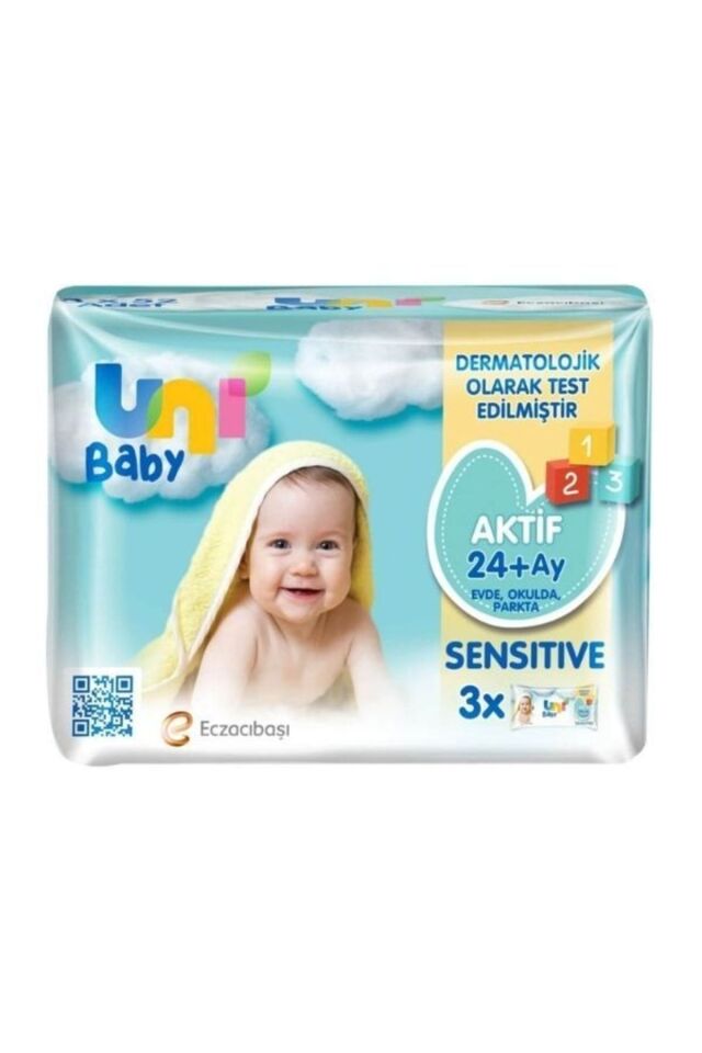 UNI BABY ISLAK MENDİL AKTİF SENSITIVE 3LÜ