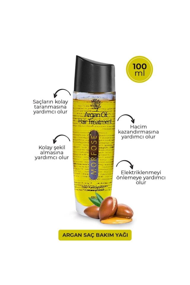 MORFOSE SAÇ YAĞI BİTKİSEL ARGAN 100 ML