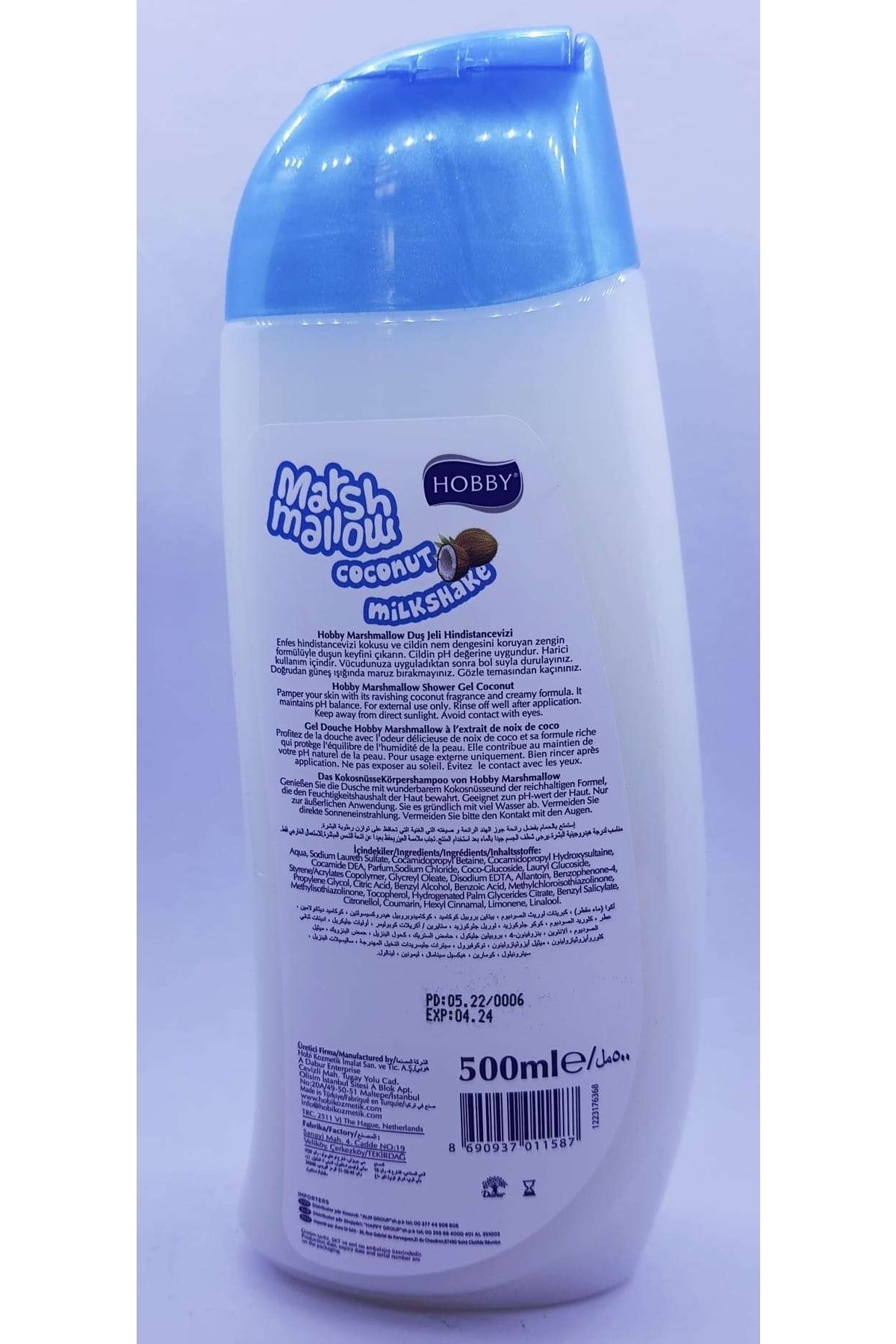 HOBBY COCONUT MILKSHAKE DUŞ JELİ 500 ML