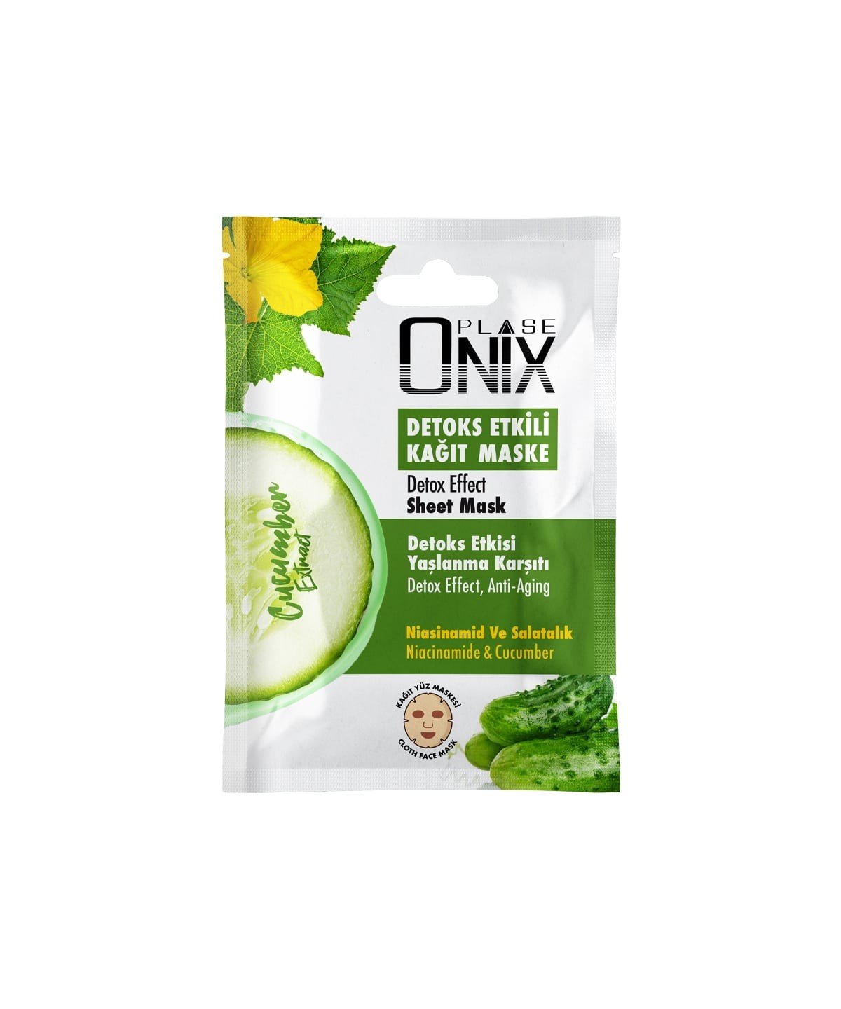 MORFOSE ONIX DETOKS KAĞIT YÜZ MASKESİ 20 ML (CUCUMBER)