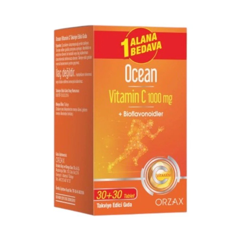OCEAN VİTAMİN C 1000 MG 30 TABLET - 1 ALANA 1 BEDAVA