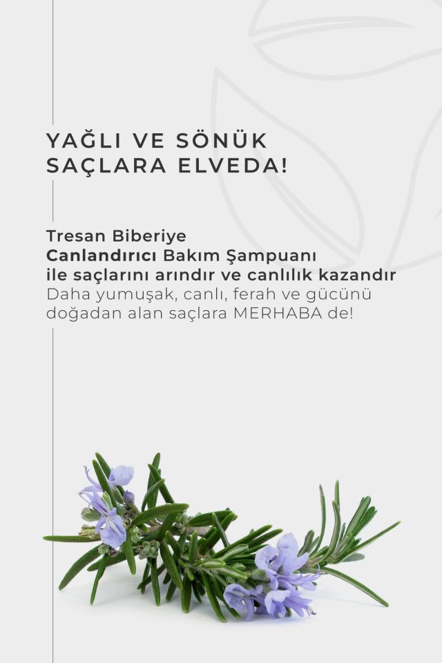 TRESAN BİBERİYE YAĞLI SAÇLAR İÇİN BAKIM ŞAMPUANI 300 ML