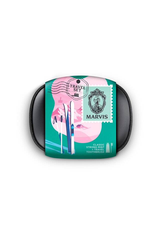 MARVIS TRAVEL SET - STRONG MİNT MACUN 25 ML + FIRÇA