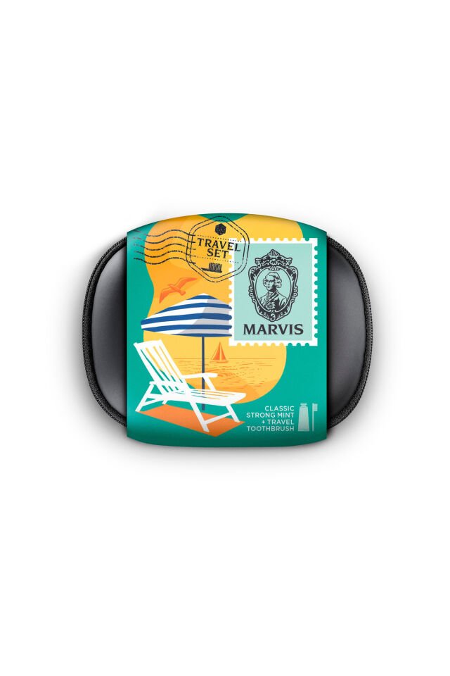 MARVIS TRAVEL SET - STRONG MİNT MACUN 25 ML + FIRÇA