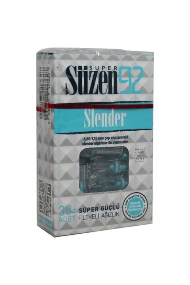 SÜZEN 92 SLENDER FİLTRELİ SİGARA AĞIZLIĞI 30'LU