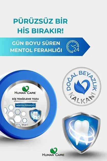 HUMANA CARE DIS TEMIZLEME TOZU 50 GR MENTHOL