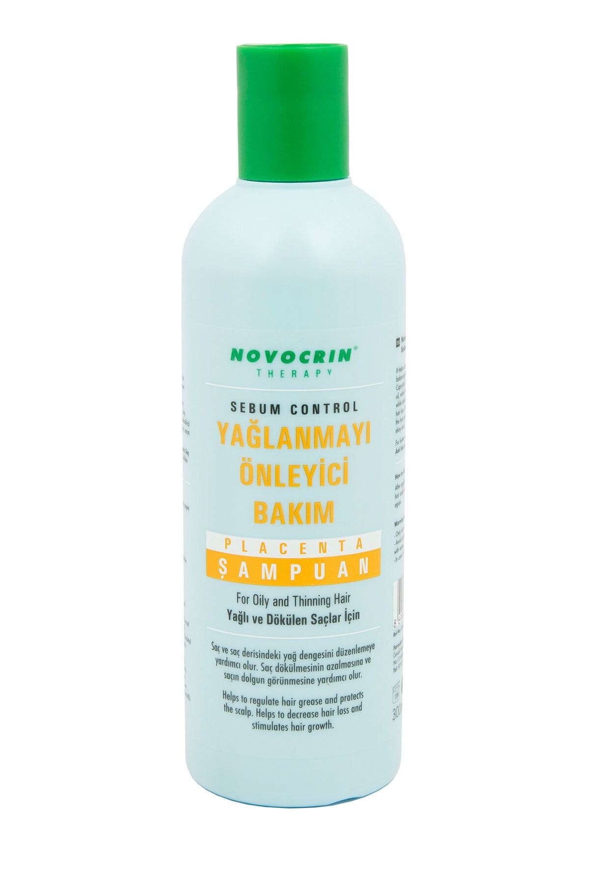 NOVOCRİN PLACENTA YAĞLANMA ÖNLEYİCİ BAKIM ŞAMPUANI 300 ML