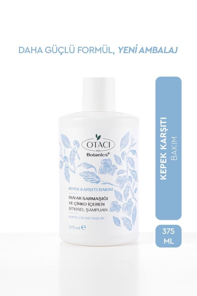 OTACI BOTANİCS KEPEK KARŞITI BAKIM DUVAR SARMAŞIĞI VE ÇİNKO İÇEREN BİTKİSEL ŞAMPUAN 375 ML
