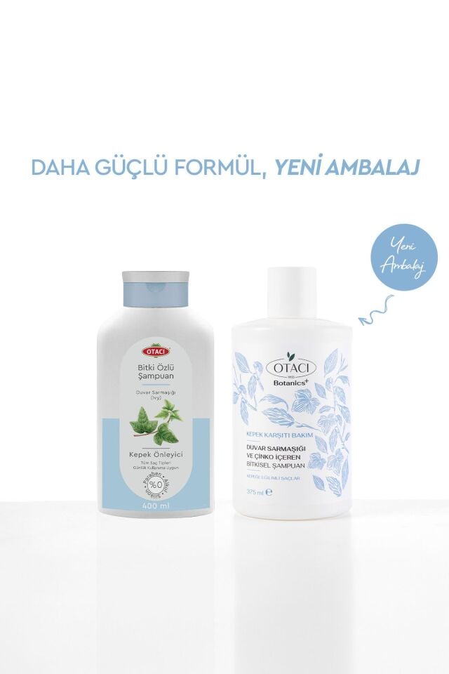 OTACI BOTANİCS KEPEK KARŞITI BAKIM DUVAR SARMAŞIĞI VE ÇİNKO İÇEREN BİTKİSEL ŞAMPUAN 375 ML
