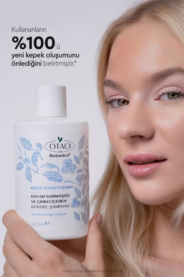 OTACI BOTANİCS KEPEK KARŞITI BAKIM DUVAR SARMAŞIĞI VE ÇİNKO İÇEREN BİTKİSEL ŞAMPUAN 375 ML