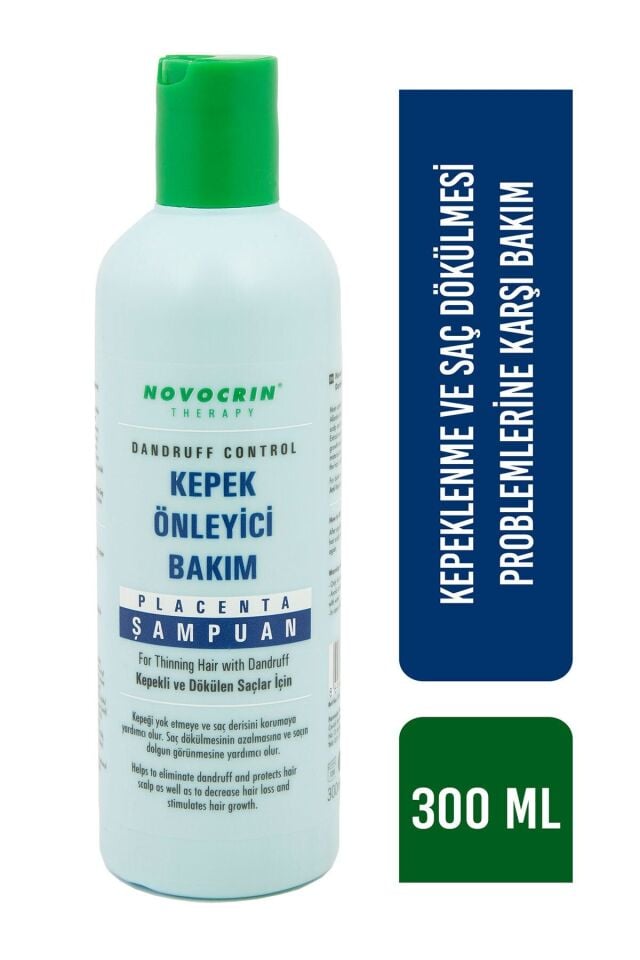 NOVOCRİN PLACENTA KEPEK ÖNLEYİCİ BAKIM ŞAMPUANI 300 ML
