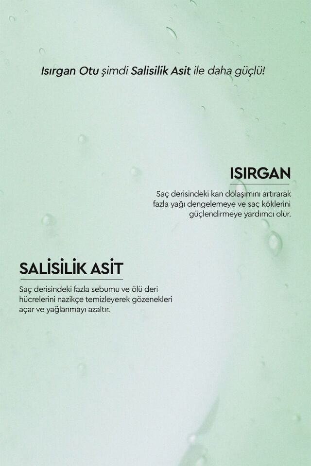 OTACI BOTANİCS YAĞLANMA KARŞITI BAKIM ISIRGAN OTU VE SALİSİLİK ASİT İÇEREN BİTKİSEL ŞAMPUAN 375 ML