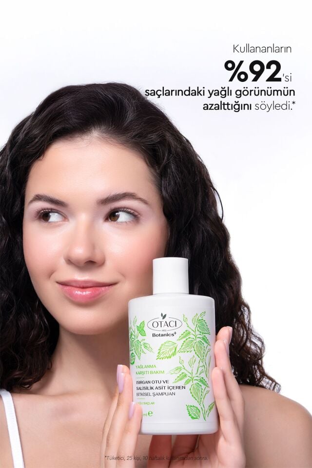 OTACI BOTANİCS YAĞLANMA KARŞITI BAKIM ISIRGAN OTU VE SALİSİLİK ASİT İÇEREN BİTKİSEL ŞAMPUAN 375 ML