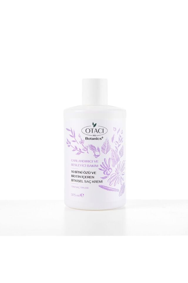 OTACI BOTANİCS CANLANDIRICI VE BESLEYİCİ BAKIM 10 BİTKİ ÖZÜ VE BİOTİN İÇEREN BİTKİSEL SAÇ KREMİ 375 ML