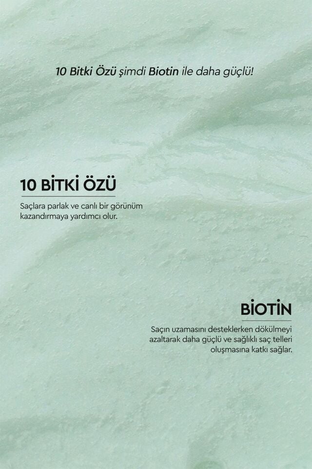 OTACI BOTANİCS CANLANDIRICI VE BESLEYİCİ BAKIM 10 BİTKİ ÖZÜ VE BİOTİN İÇEREN BİTKİSEL SAÇ KREMİ 375 ML