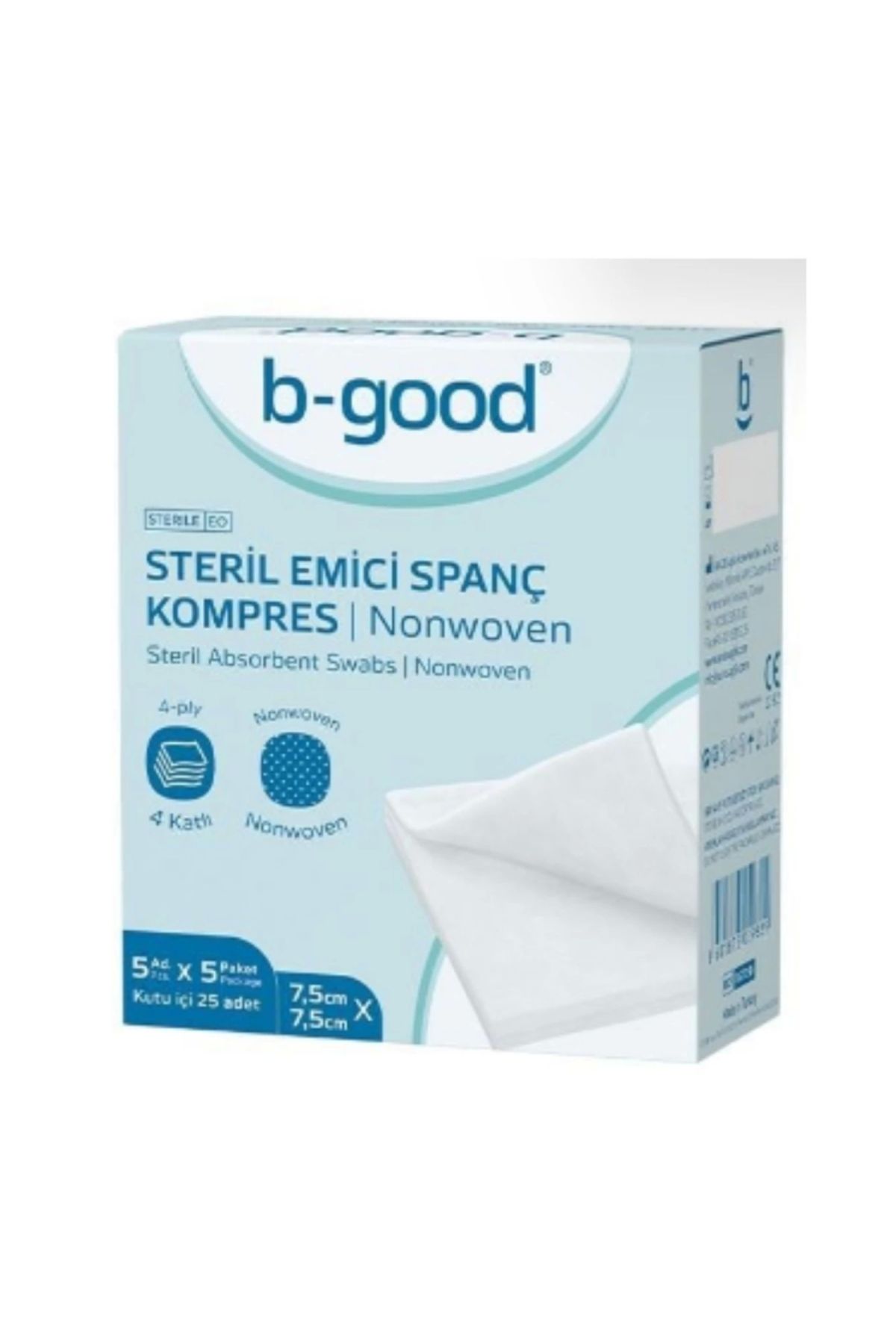 B-GOOD STERİL EMİCİ SPANÇ KOMPRES 25'Lİ