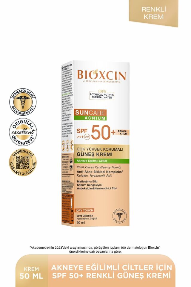 BİOXCİN SUNCARE GÜNEŞ KREMİ TİNT SPF 50+ 50 ML