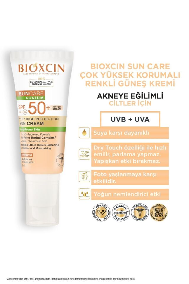 BİOXCİN SUNCARE GÜNEŞ KREMİ TİNT SPF 50+ 50 ML