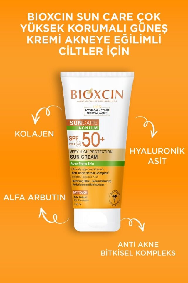 BİOXCİN SUN AKNEYE EĞİLİMLİ CİLT GÜNEŞ KREMİ SPF50+ 150 ML